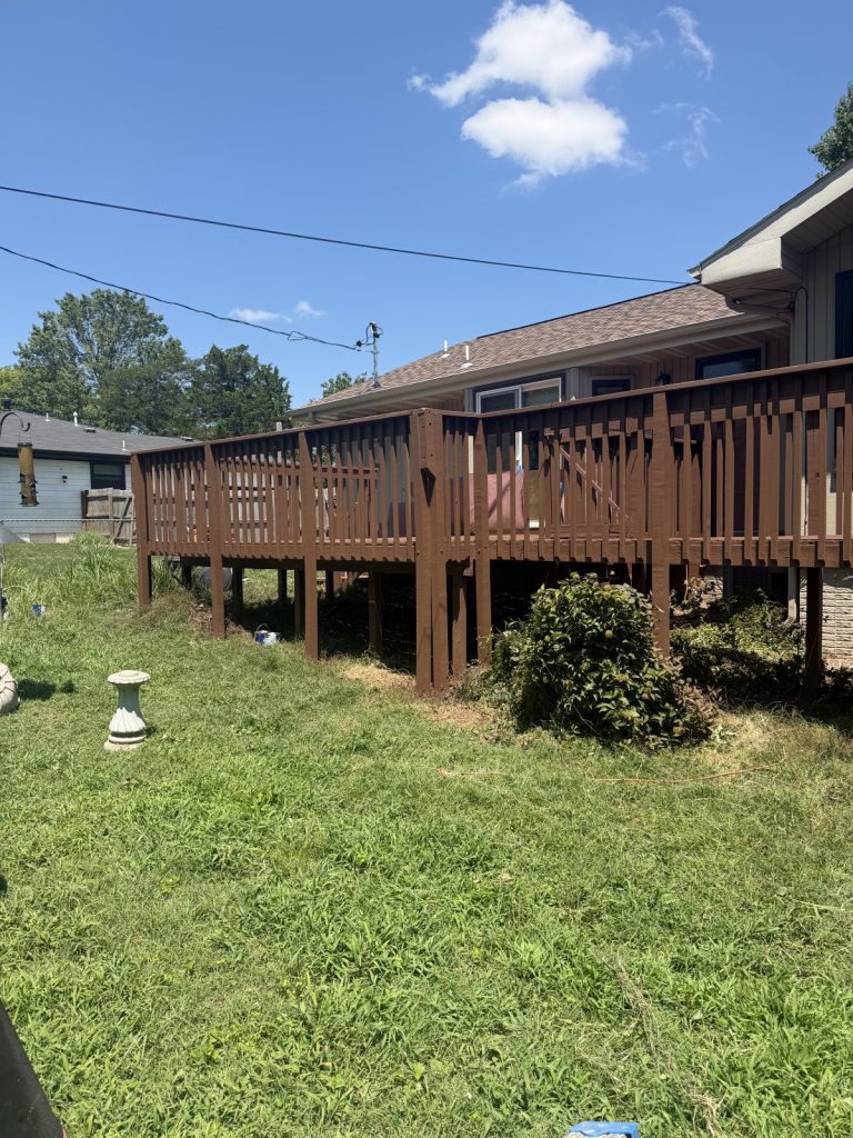 Residential backyard deck